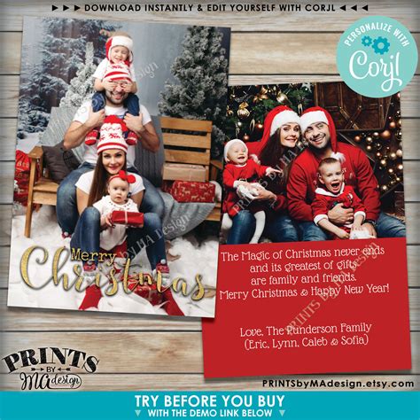 Photo Christmas Cards .